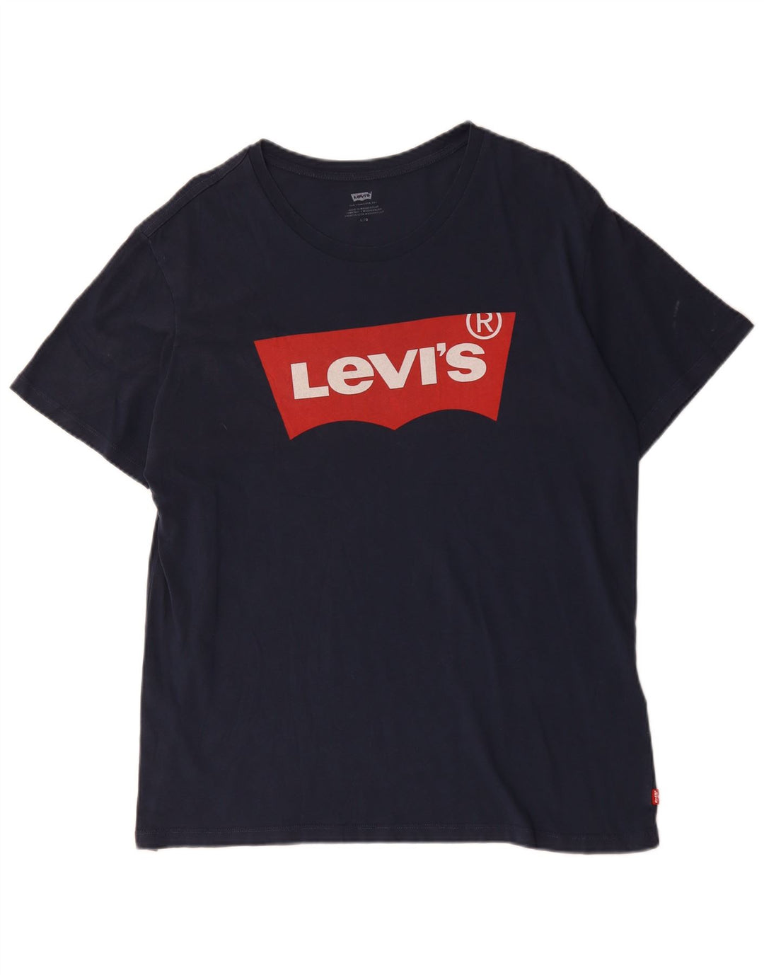 Tricou grafic pentru bărbați LEVI'S Top mare din bumbac bleumarin