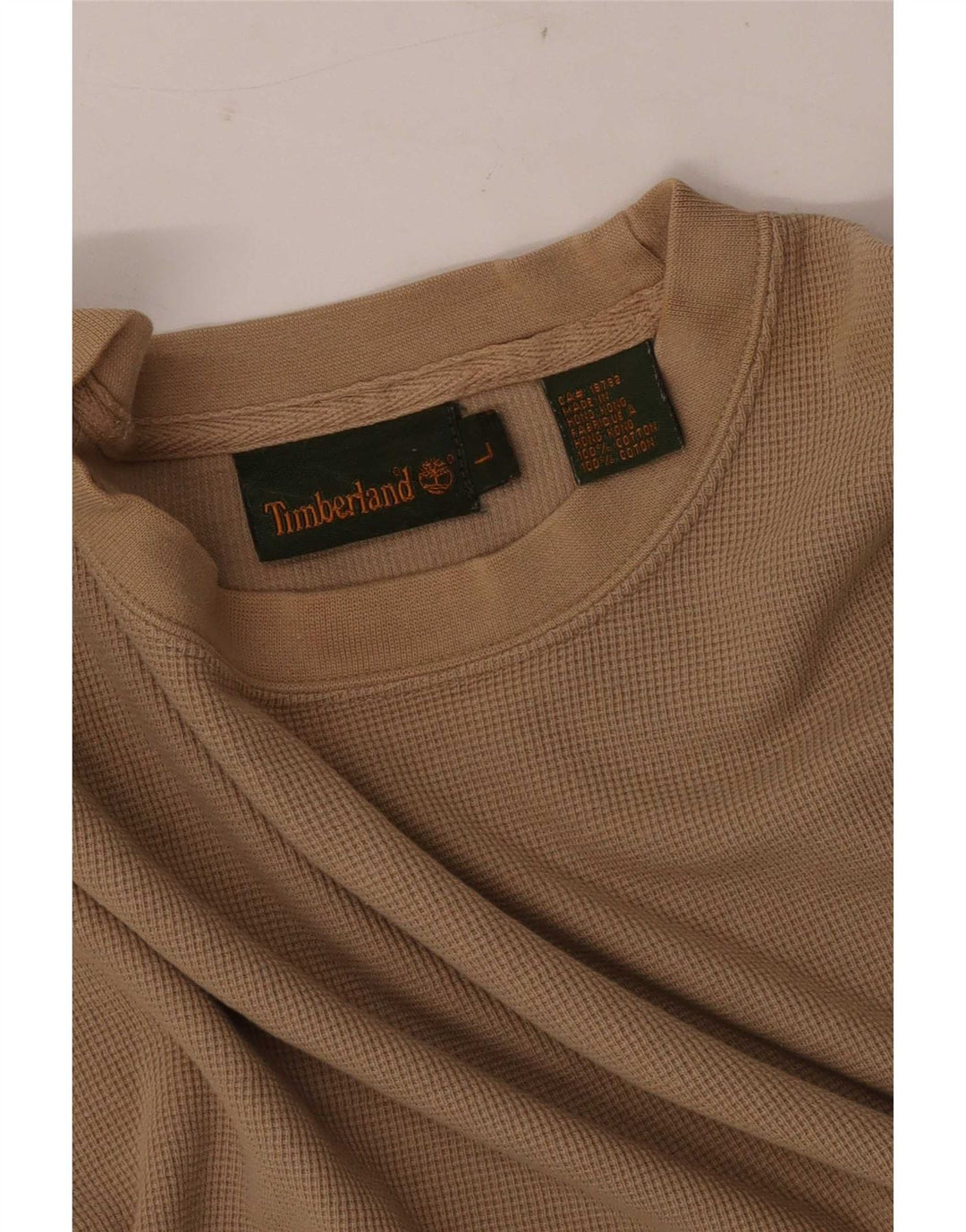 Top pentru bărbați Timberland cu mânecă lungă, mare, maro, bumbac