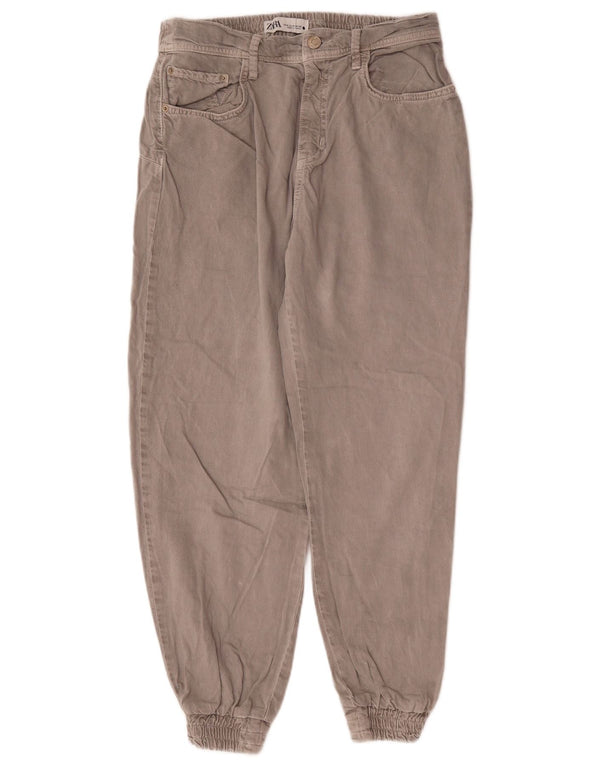 Pantaloni de jogging pentru femei Zara Blugi conici Mediu L28 L26 Bumbac gri