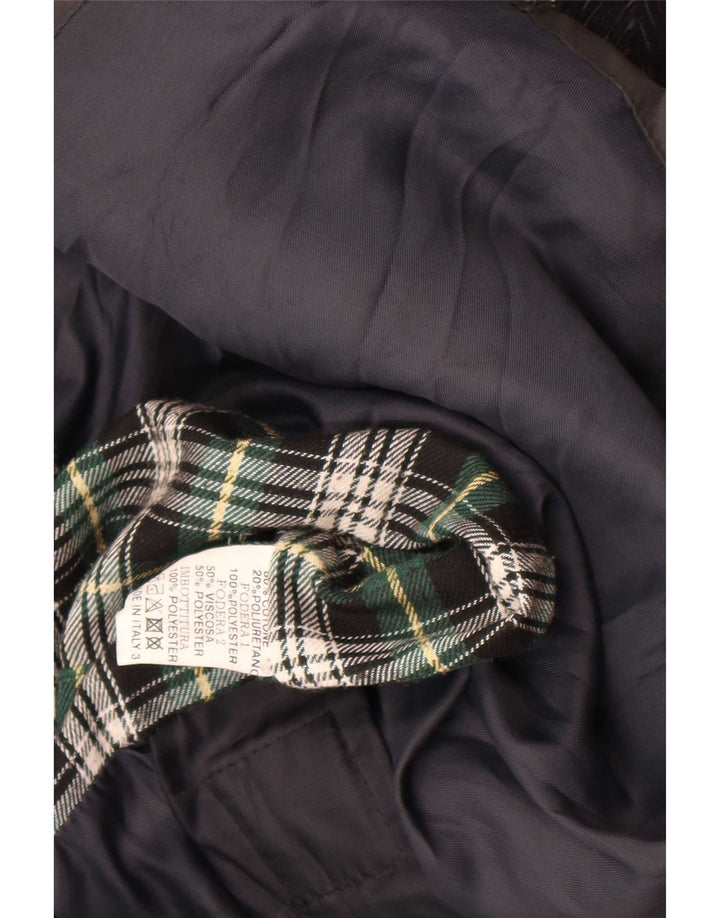 Jachetă vintage pentru bărbați din bumbac cerat UK 38 Medium Black