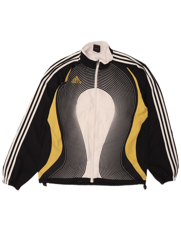 Jachetă de top pentru trening grafic Adidas pentru bărbați UK 40/42 Medium Black Colorblock