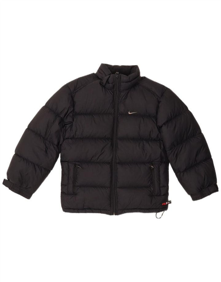 Jachetă căptușită cu glugă Nike pentru băieți 11-12 ani, nailon mediu bleumarin