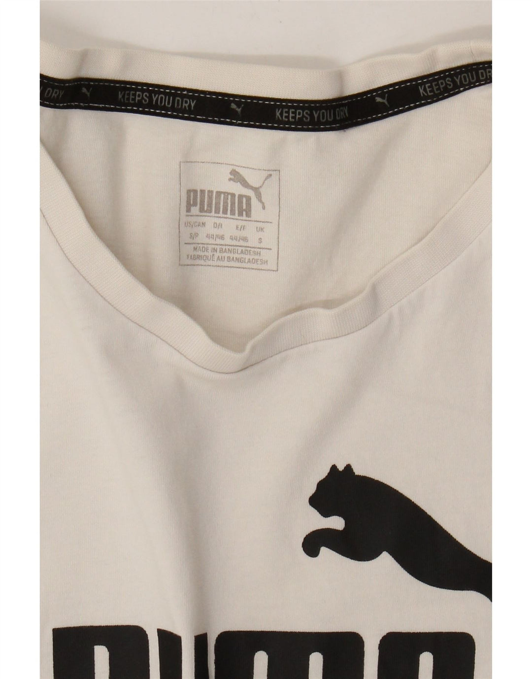 PUMA Mens Graphic T-Shirt Top Small White Cotton Vintage Puma and Second-Hand Puma from Messina Hembry 