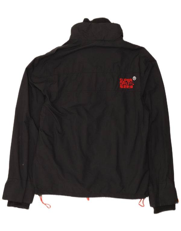 Superdry Windcheater Graphic Windbreaker Jachetă pentru femei UK 16 Large Black