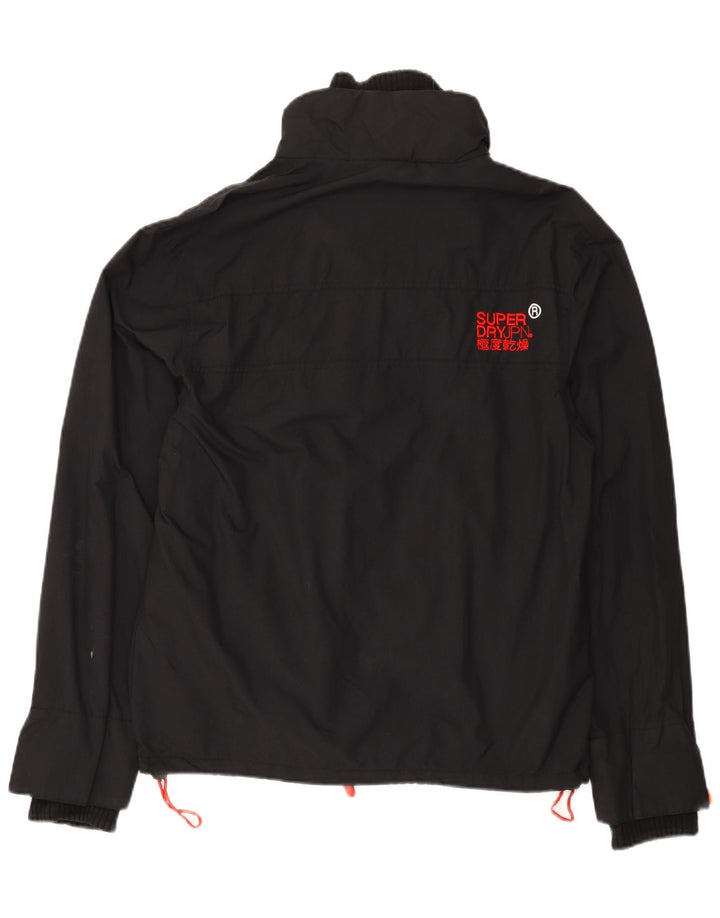 Superdry Windcheater Graphic Windbreaker Jachetă pentru femei UK 16 Large Black
