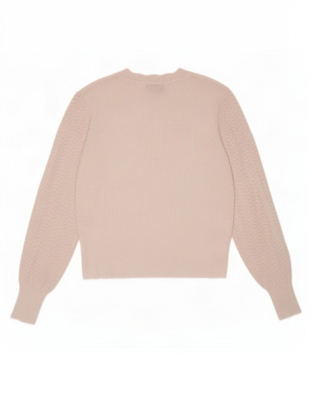Pulover Oasis pentru femei cu decolteu rotund din poliester alb mediu UK 12