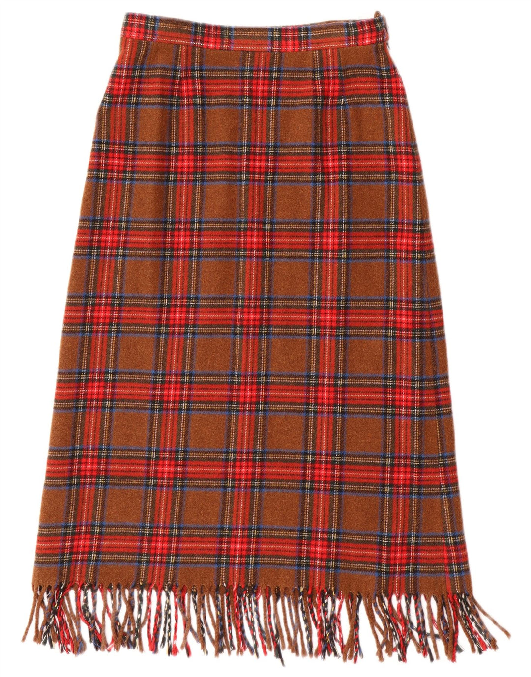 Fustă A-Line pentru Damă Vintage W26 Mic Maro Check