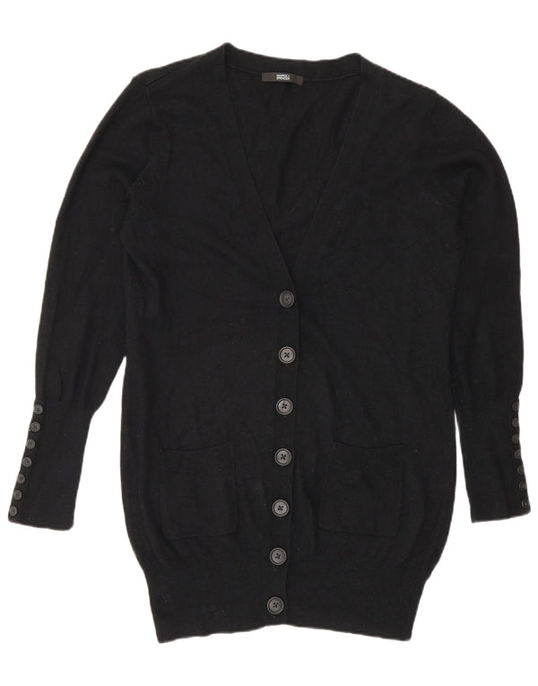 Pulover cardigan cu paragate pentru femei Marks & Spencer UK 12 Medium Black Viscose
