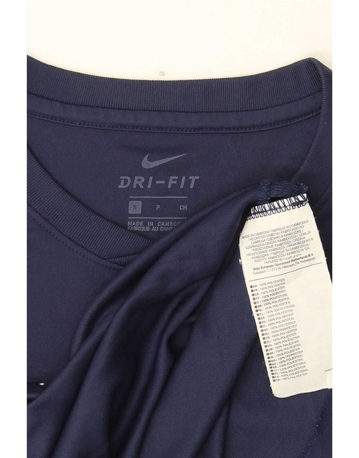 Tricou pentru bărbați Nike Dri Fit Top mic, albastru bleumarin, poliester