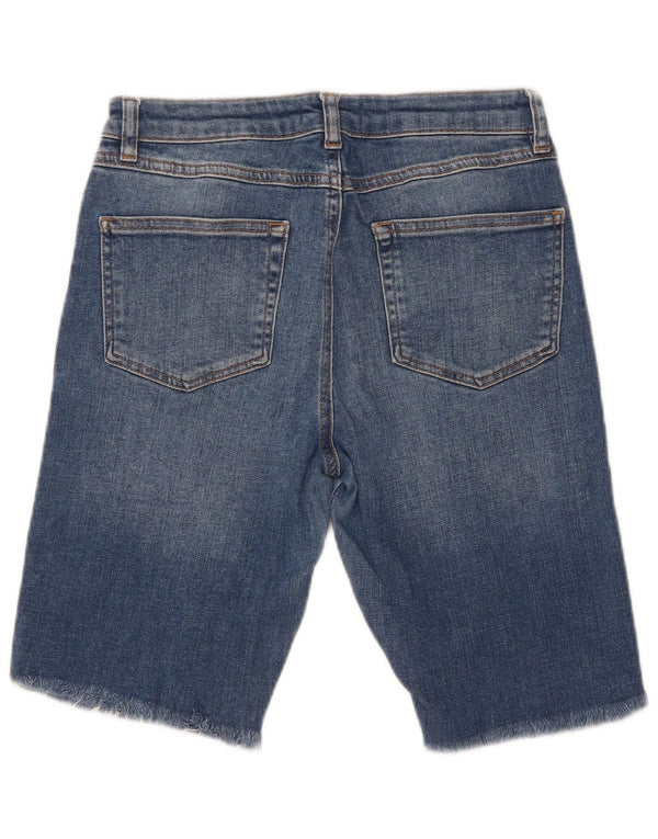 MINT VELVET Pantaloni scurți din denim pentru femei, cu ajustare normală, UK 10 Small W27 Blue Bumbac