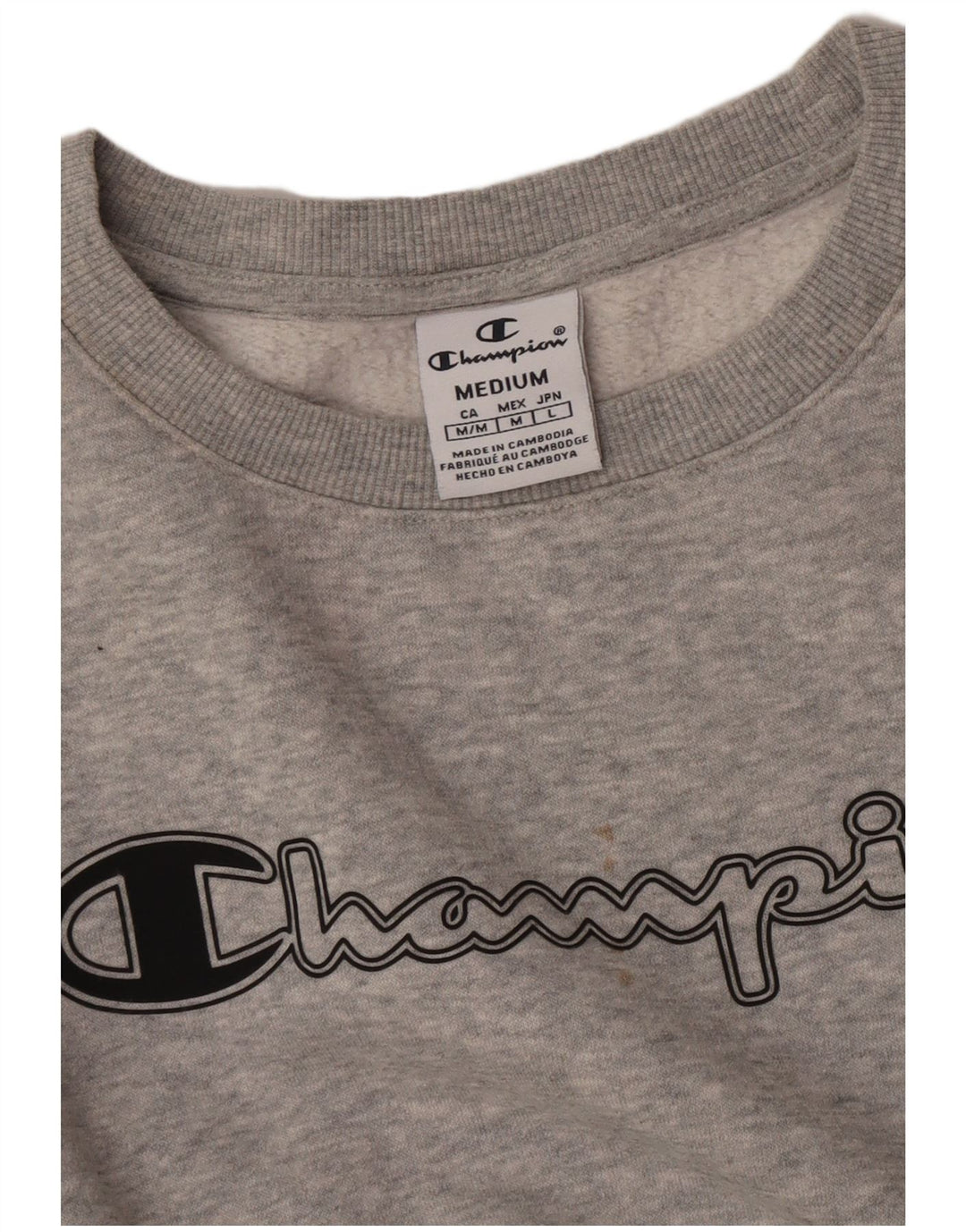 Pulover cu grafic pentru femei Champion UK 14 Medium Gri Pete