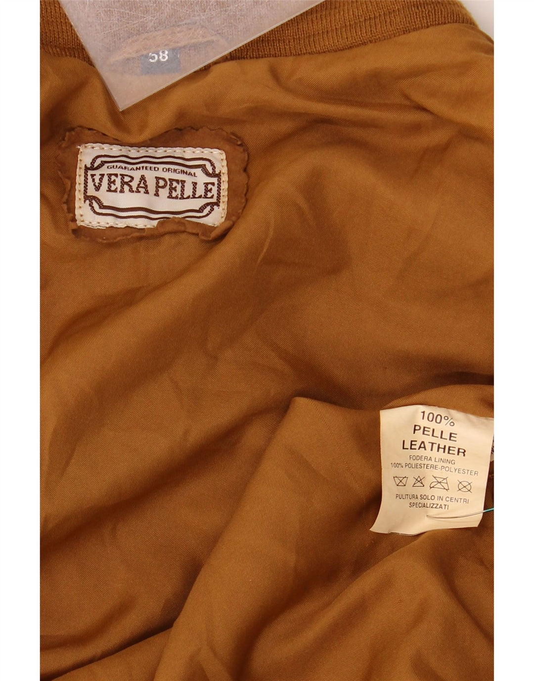 Bomber VINTAGE pentru bărbați din piele intoarsa IT 58 4XL din piele maro