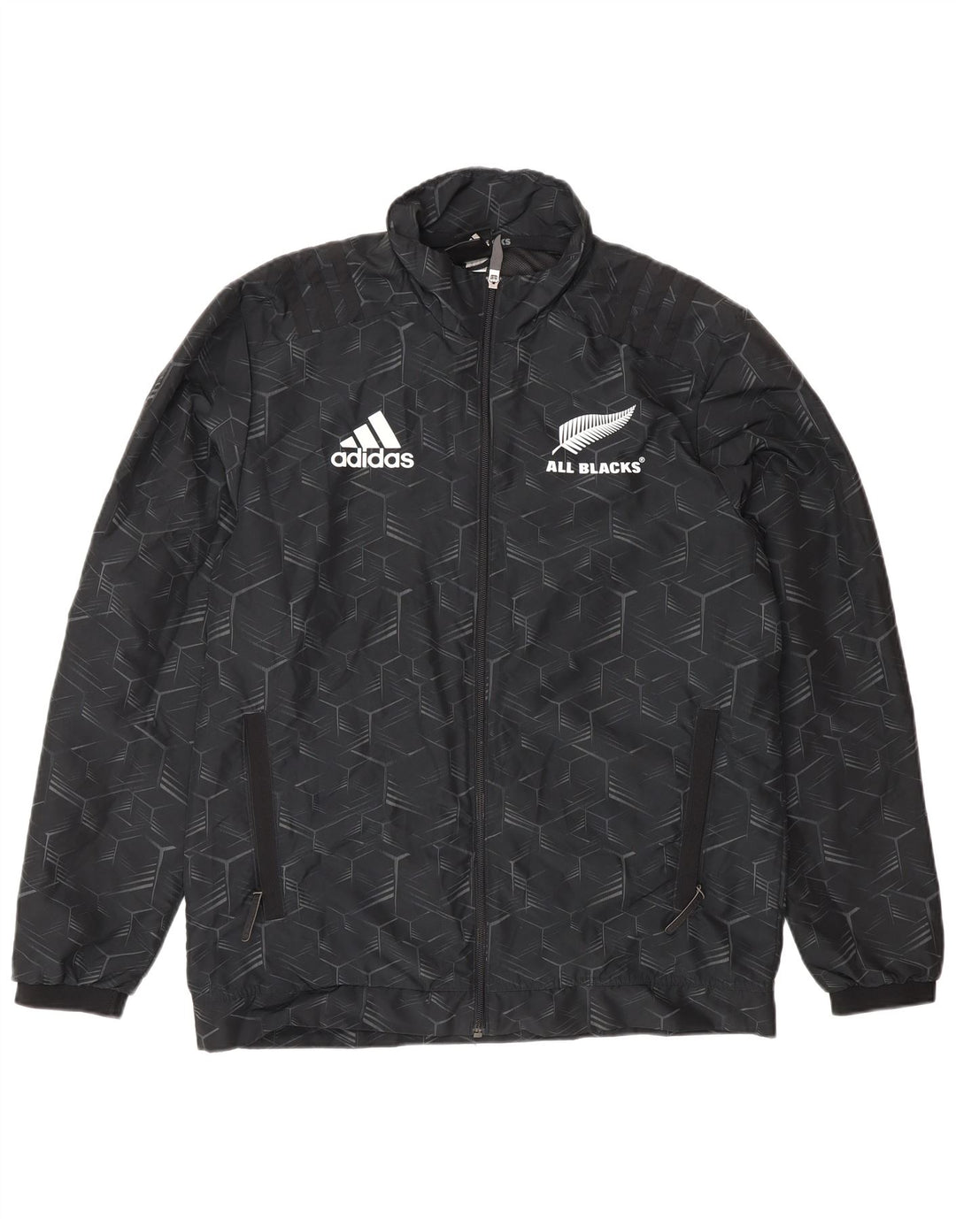 Adidas Mens All Blacks Graphic Trening Top Jachetă Small Black Geometric