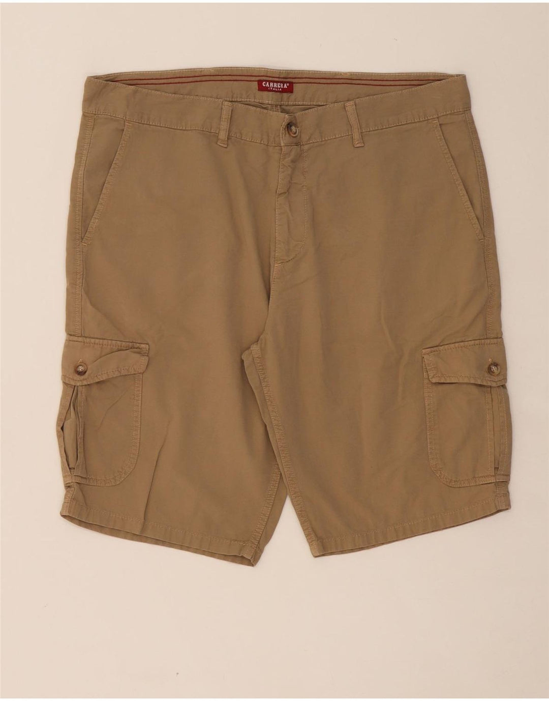 CARRERA Mens Cargo Shorts W36 Large Beige Cotton