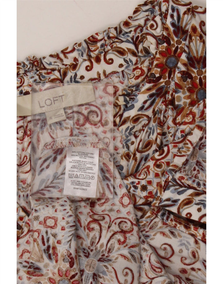Bluză cămașă pentru femei LOFT pentru femei, UK 18 XL, bumbac Paisley multicolor