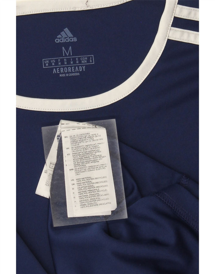 Tricou cu grafică Adidas Aeroready pentru bărbați Top Mediu Bleumarin Poliester