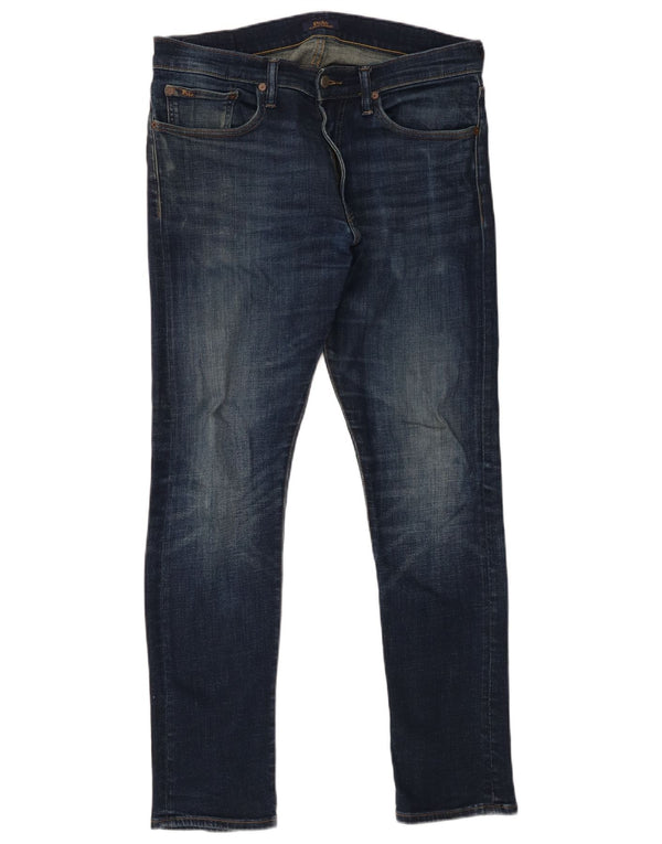 Blugi slim pentru bărbați Polo Ralph Lauren L32 L32 bumbac bleumarin