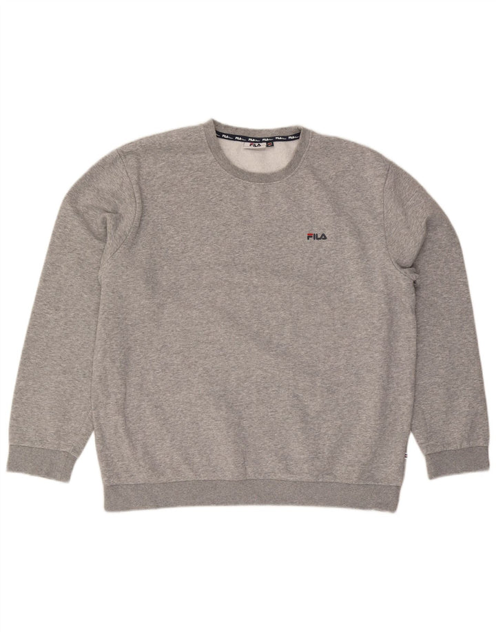 Pulover Fila pentru bărbați, 2XL, bumbac cu pete gri