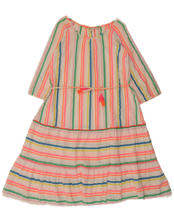 Rochie Boden pentru femei cu mâneci 3/4 în linie A UK 14, bumbac cu dungi roz mediu