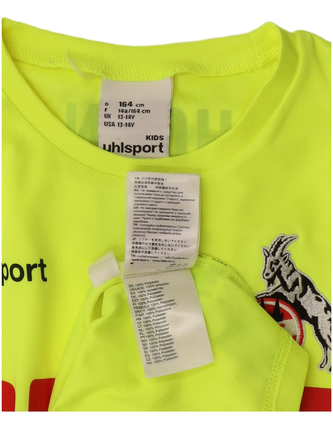 UHLSPORT Băieți FC Koln Top grafic cu mânecă lungă 13-14 ani Poliester verde