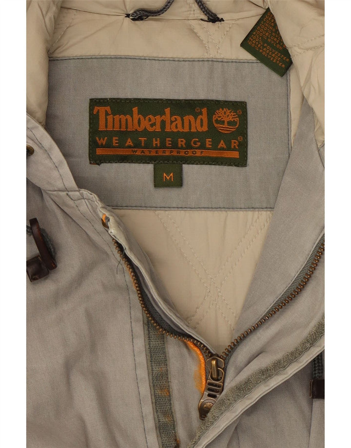 TIMBERLAND Jachetă pentru bărbați cu glugă, UK 38, bumbac, gri mediu