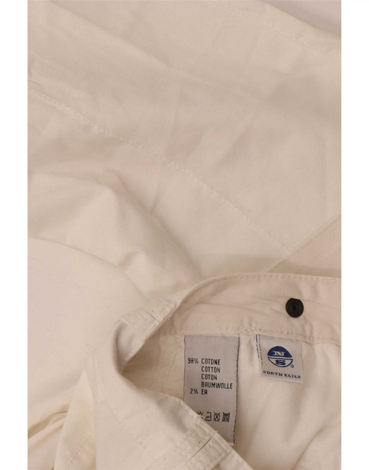 Pantaloni cropped North Sails pentru femei W34 L23 bumbac alb