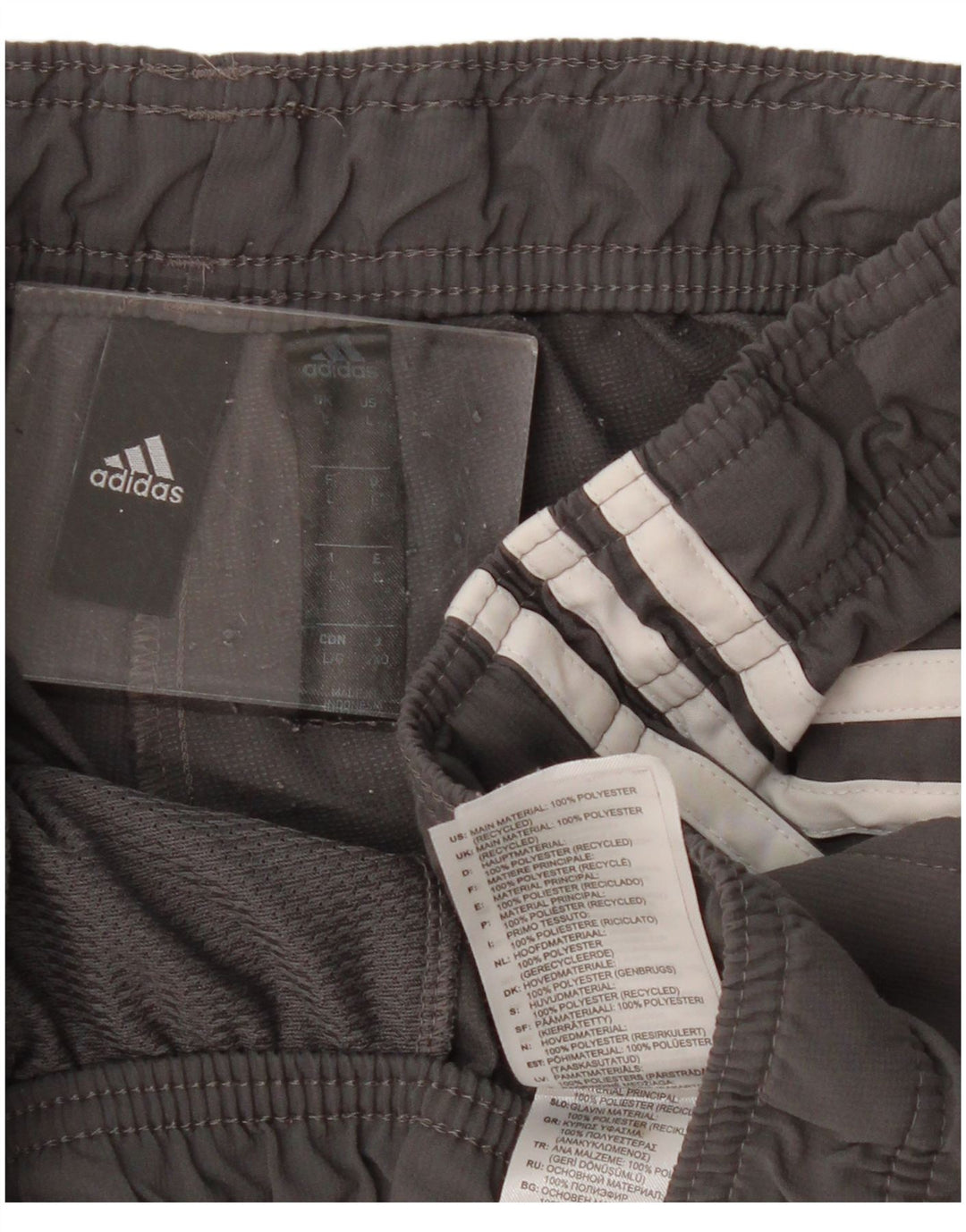 Pantaloni scurți sport Adidas pentru bărbați, mari, gri, poliester