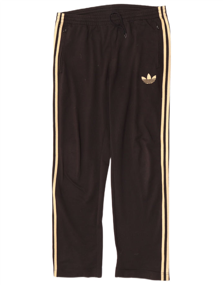 Pantaloni de trening Adidas pentru bărbați, poliester mediu negru