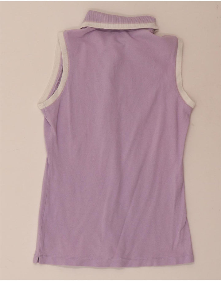 CALVIN KLEIN Tricou polo fără mâneci pentru femei UK 4 XS bumbac violet