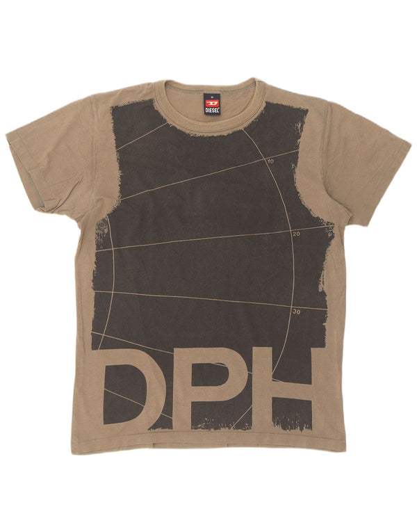 Tricou grafic pentru bărbați Diesel Top Mediu Kaki Bumbac color bloc