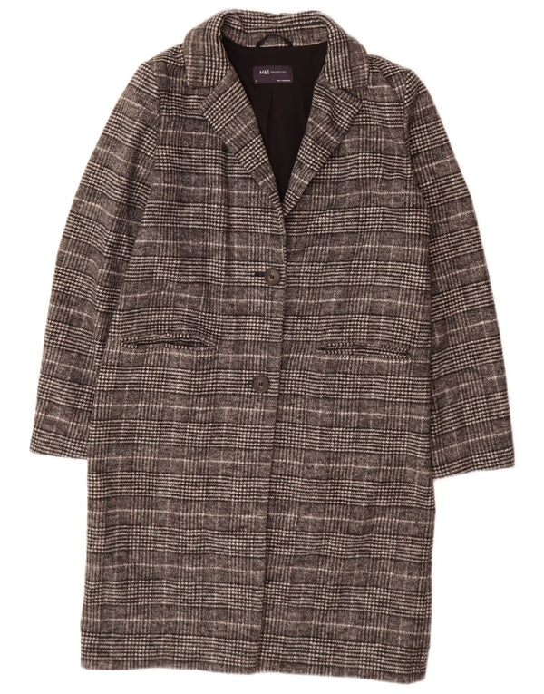 Pardesiu supradimensionat pentru femei Marks & Spencer UK 10 Small Black Check