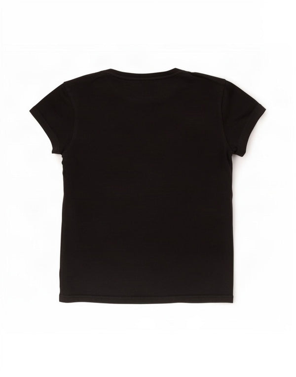Tricou cu grafic Climalite Adidas pentru femei Top UK 8/10 Small Black Bumbac