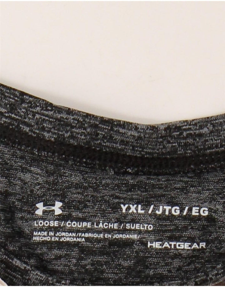 Tricou grafic UNDER ARMOUR pentru fete Heat Gear Top 13-14 ani XL gri