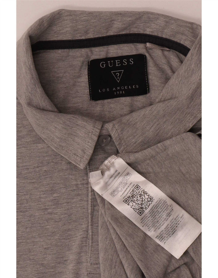 Tricou polo Guess pentru bărbați UK 42 mare bumbac gri