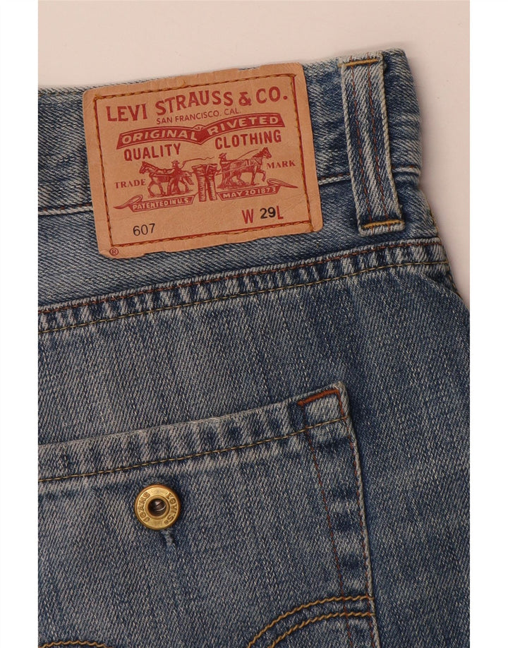 Pantaloni scurți Levi's 607 Denim W29, bumbac albastru mediu