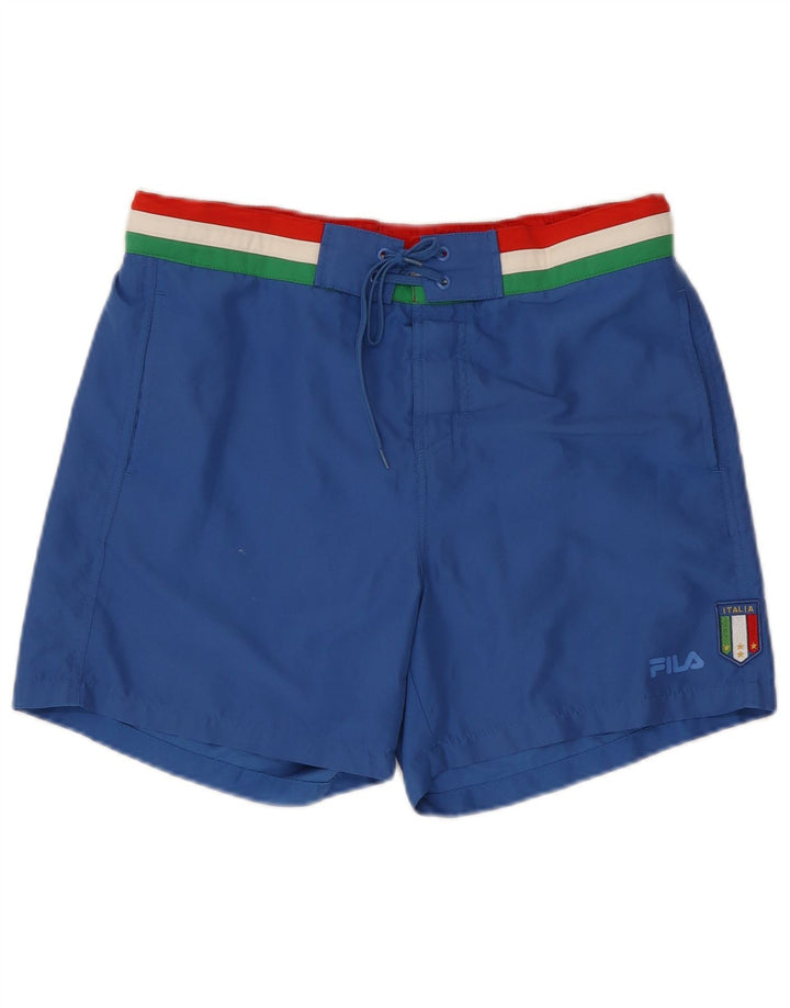 Pantaloni scurți de înot Fila pentru bărbați, mari, albastru, poliester color bloc