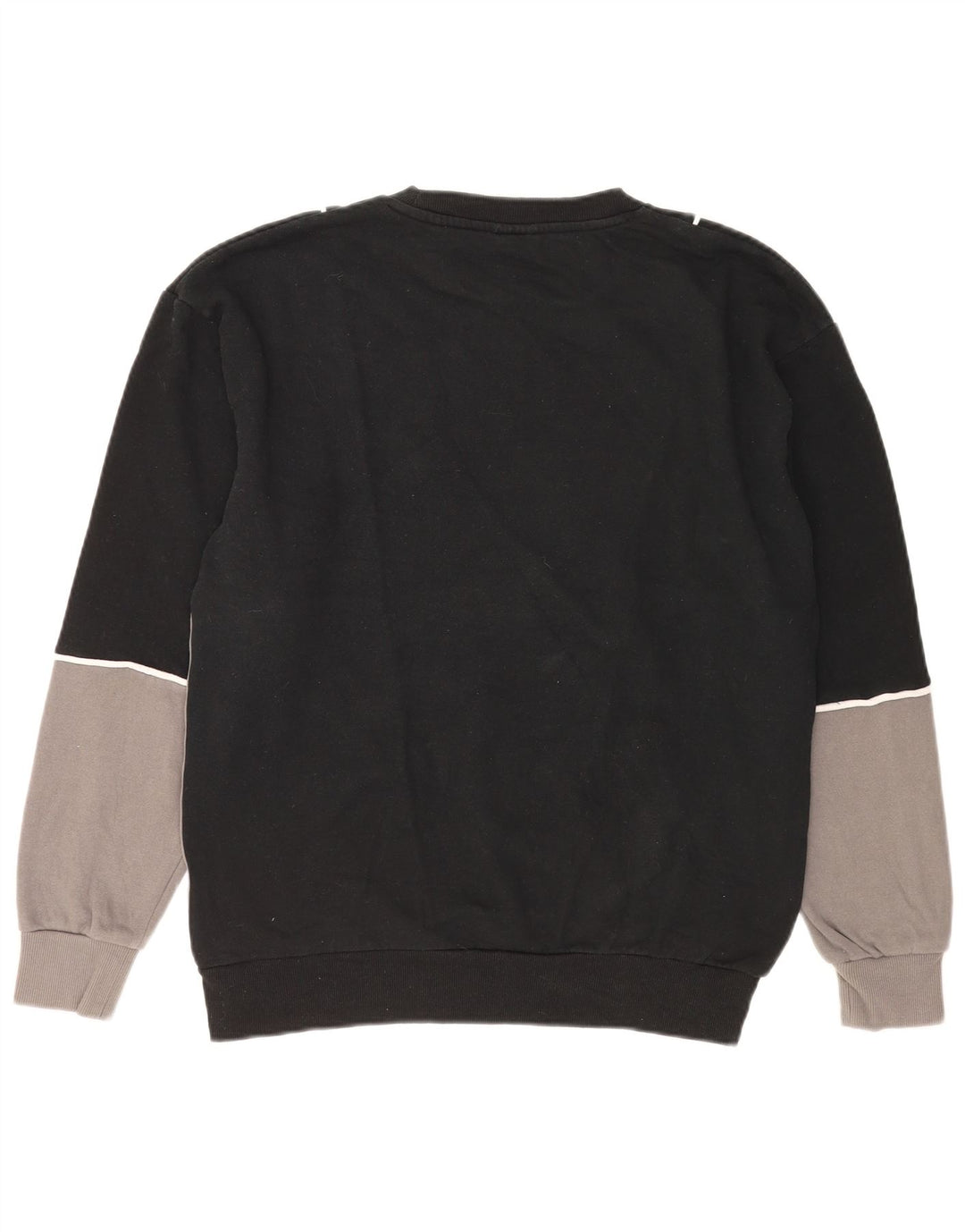 Pulover Fila pentru bărbați cu grafică, bumbac color bloc negru mediu
