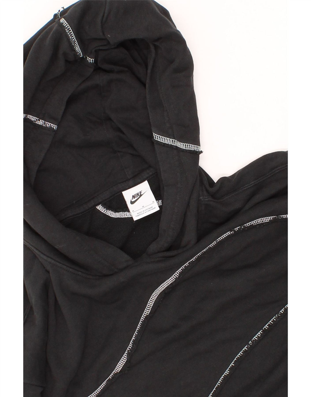 NIKE Mens Hoodie Jumper Medium Black Cotton Vintage Nike and Second-Hand Nike from Messina Hembry 