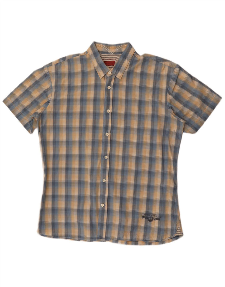 Cămașă cu mânecă scurtă pentru bărbați Levi's, cu carouri mari, albastre