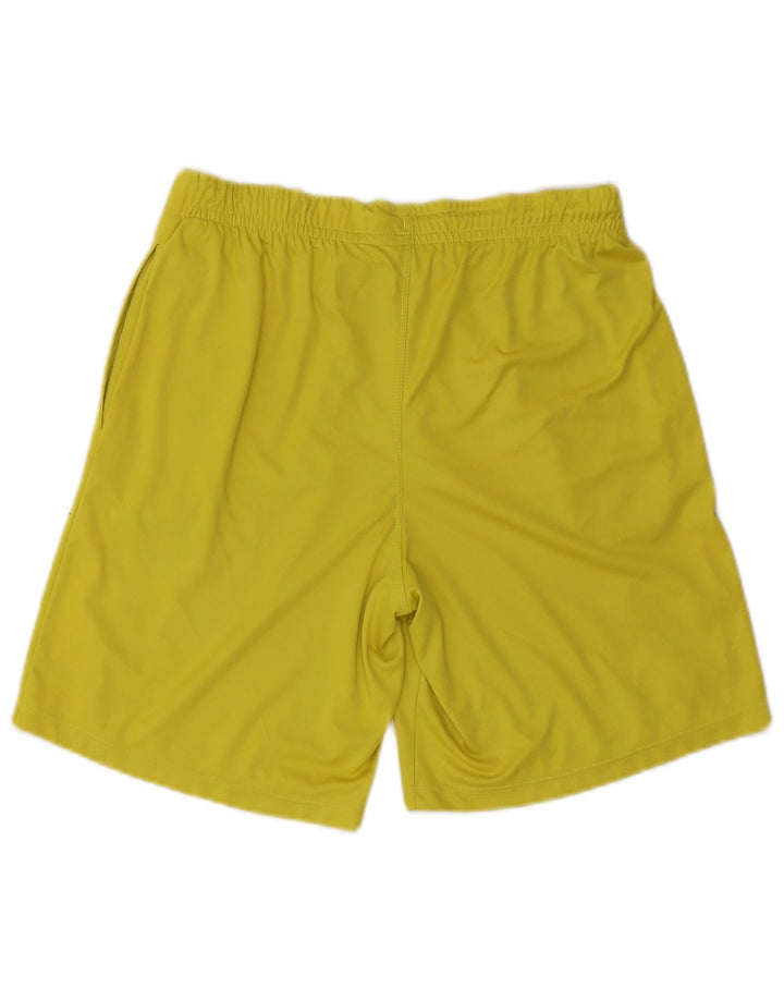 Pantaloni scurți sport grafic Kappa pentru bărbați, poliester galben mare