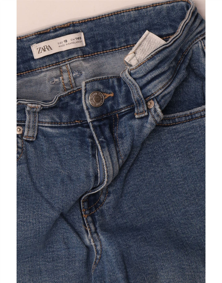 Blugi Zara Fete Cargo Bootcut 9-10 Ani L26 L25 Albastru