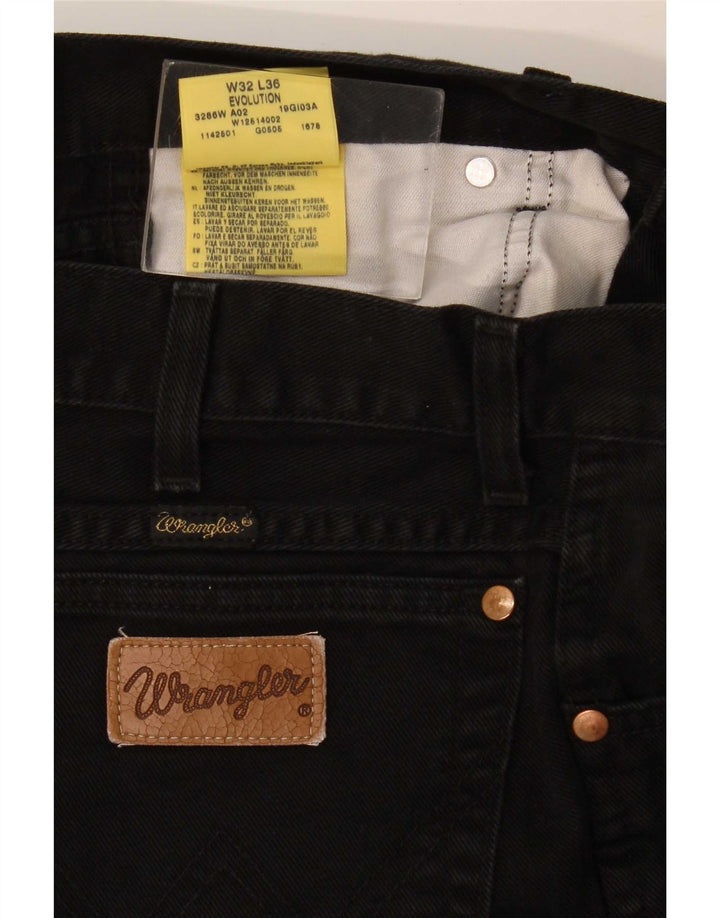 Blugi drepți Wrangler Evolution pentru bărbați W32 L36 bumbac negru