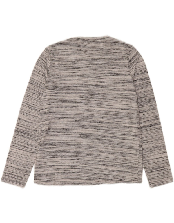 Marks & Spencer Womens Crew Neck Jumper Sweater UK 12 Medium Grey Flecked