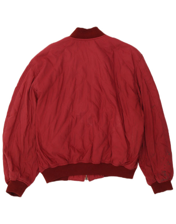 Jachetă Bomber pentru bărbați Casucci, cu tăiere lentă, UK 36, roșu, poliester color bloc
