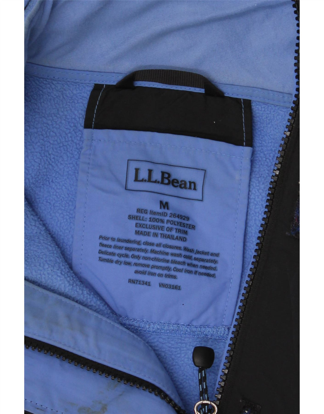 Jachetă de vânt supradimensionată cu glugă pentru femei L.L.Bean UK 14 Medium Black