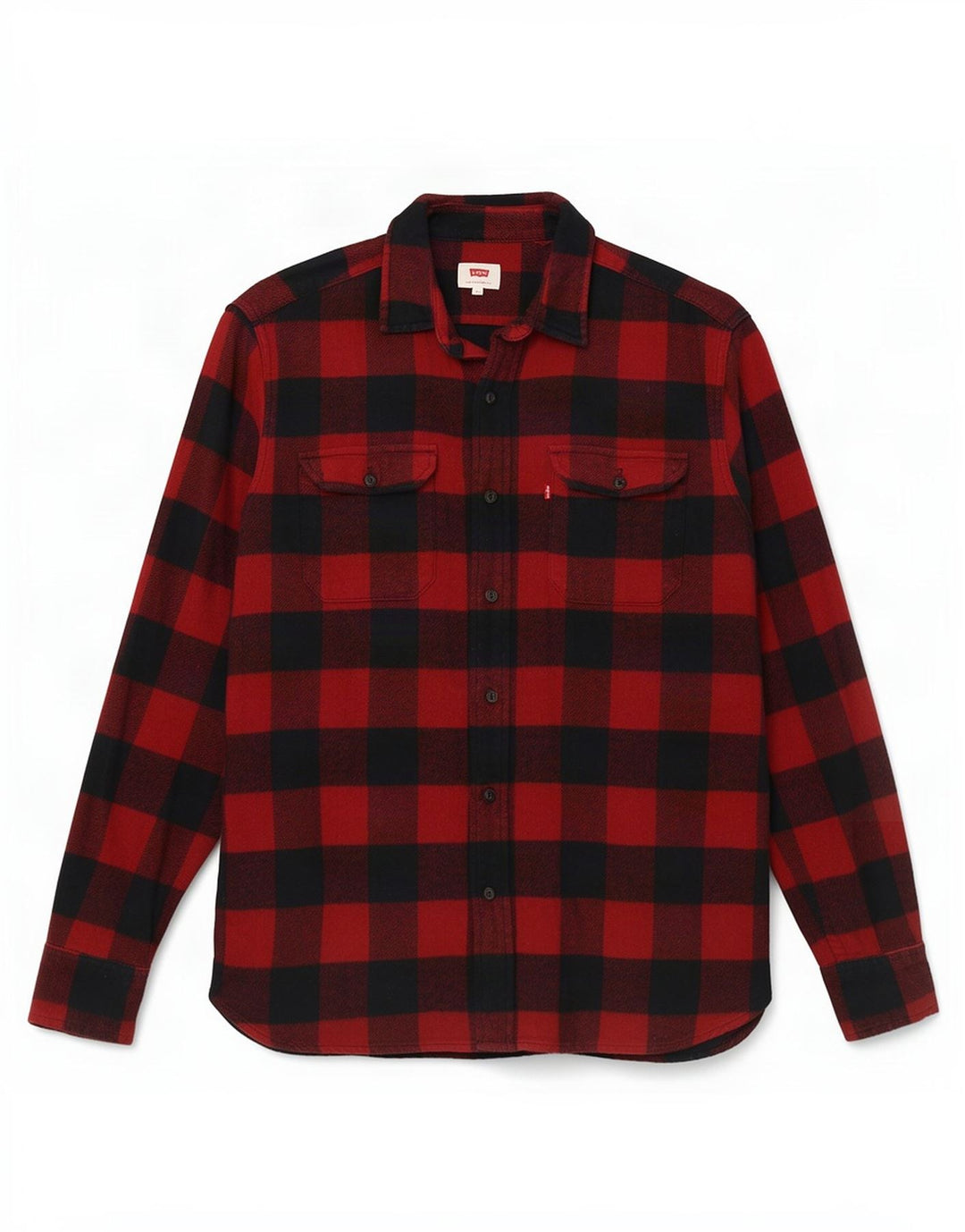 Cămașă de flanel pentru bărbați Levi's, bumbac vichy roșu mediu
