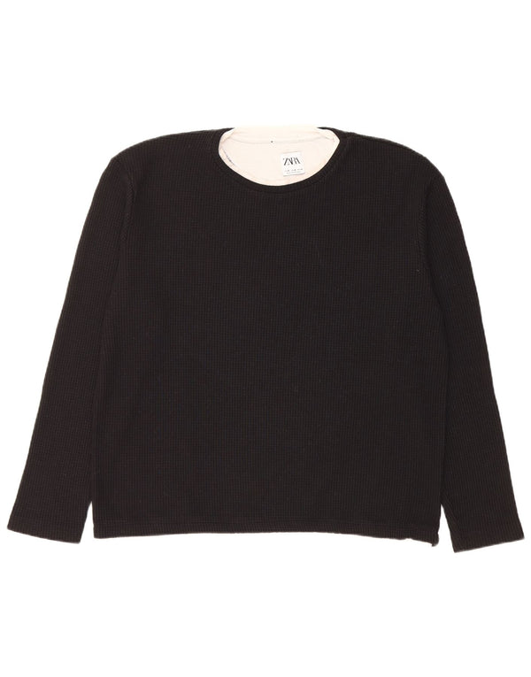 Pulover pentru bărbați Zara Medium Negru