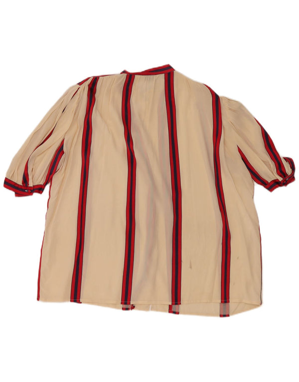 Bluză cămașă cu mânecă scurtă pentru femei Padovanelle, IT 48 XL, cu dungi alb