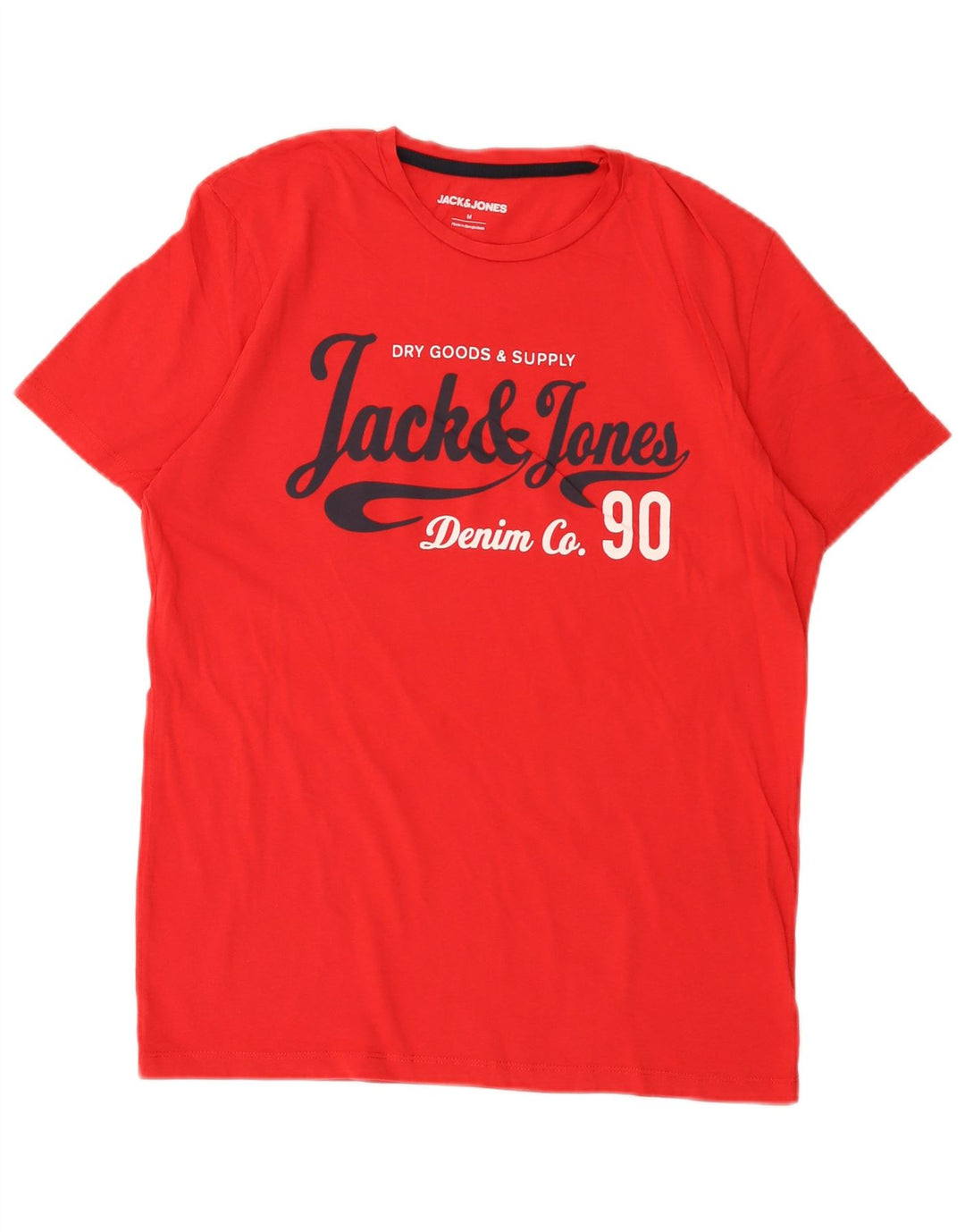 Tricou grafic Jack & Jones pentru bărbați Top din bumbac roșu mediu