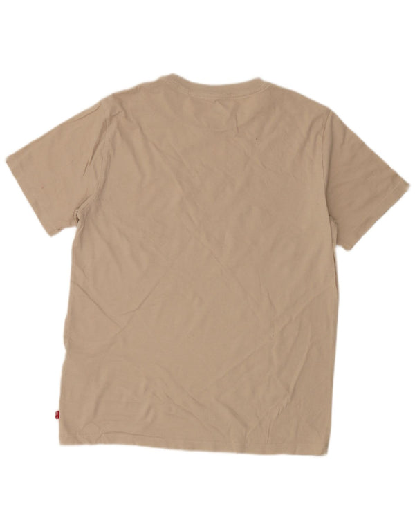 Tricou grafic Levi's, cu croiala standard, pentru bărbați, bumbac mediu, bej